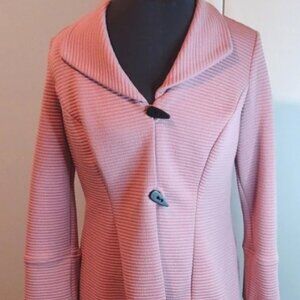 Frank Lyman Design Ribbed Jacket with back zipper embellishment Size L